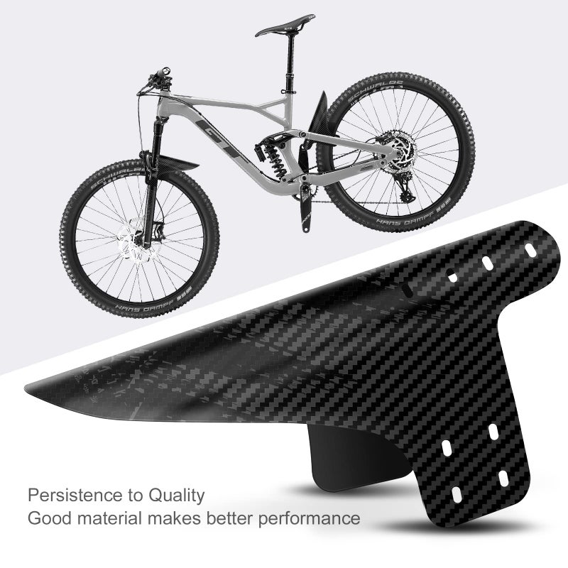 نايسداك NICEDACK Bike Fender، قطعتان من واقي الطين MTB القابل للتعديل، واقيات الطين المتوافقة مع الأمام والخلف، سهلة التركيب، تناسب 26 بوصة، 27.5 بوصة، 29 بوصة دراجات ذات إطارات دهنية وجميع دراجات الفرامل القرصية (أسود) - Image 5